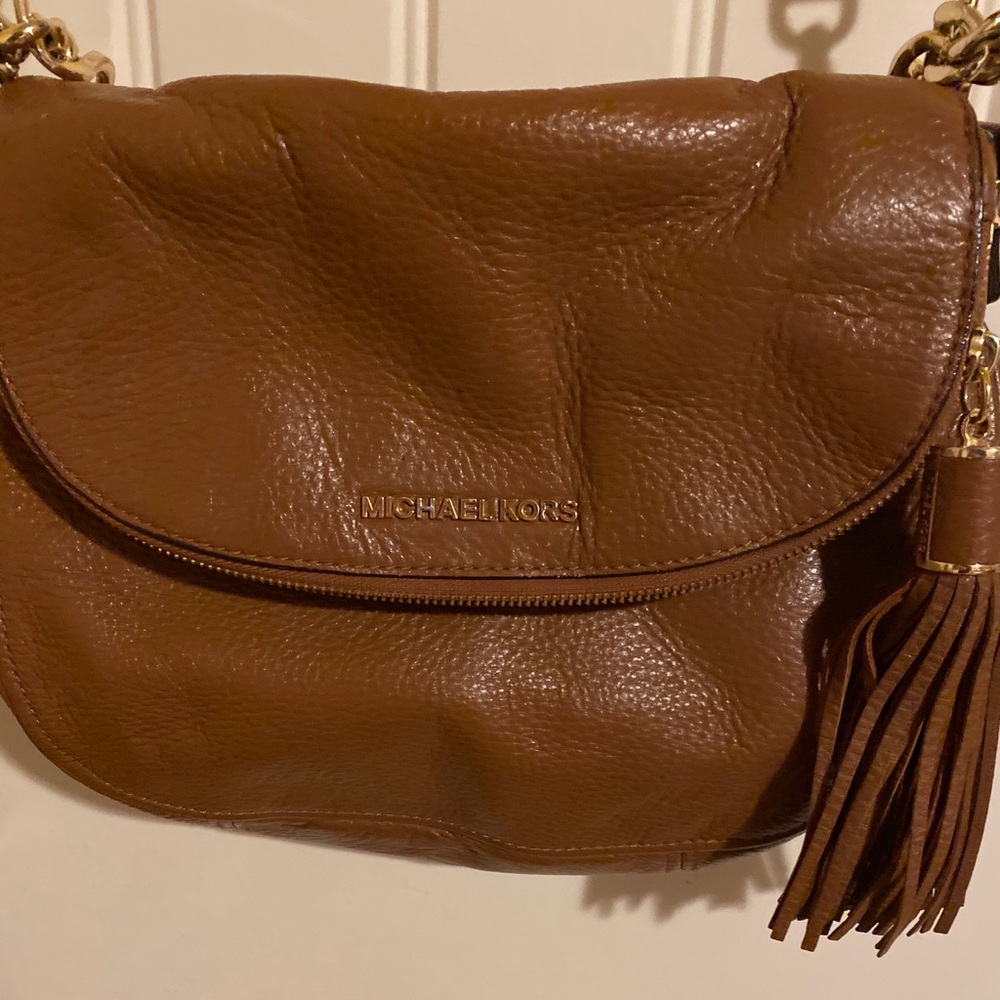Michael Kors Saddle leather crossbody with fringe
